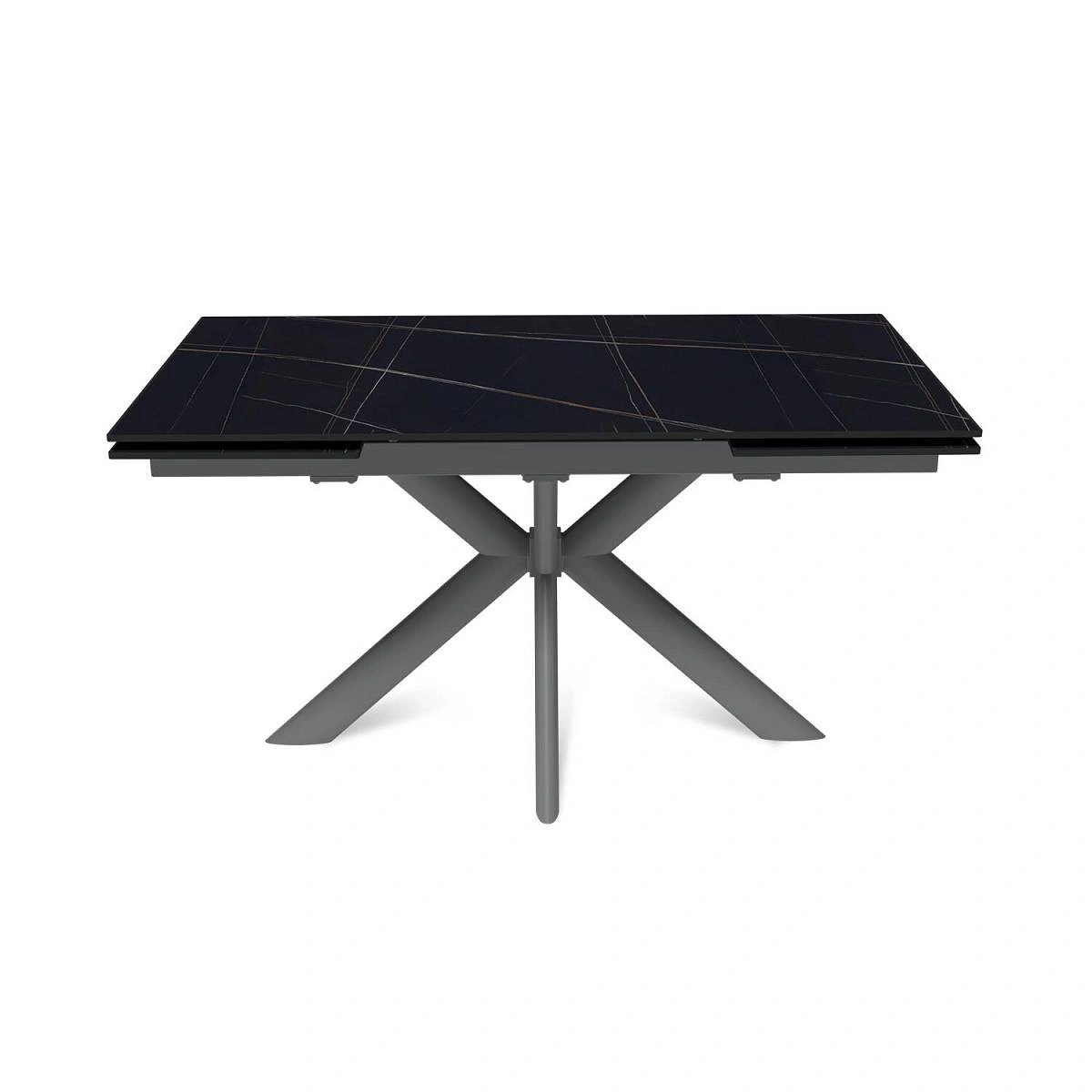 Стол раскладной Strong (140+40+40), керамика матовая Black Gold изображение Стол раскладной Strong (140+40+40), керамика матовая Black Gold фото