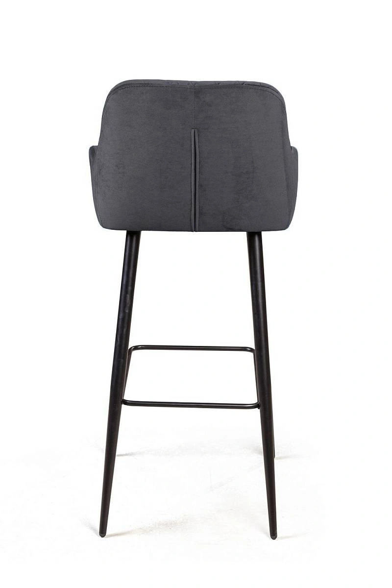 Стул барный Robert, бархат серый 27 изображение Стул барный Robert, бархат серый 27 фото