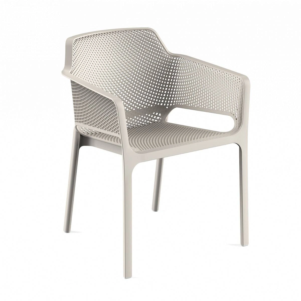 Стул Node с подлокотниками, (комплект 2 шт), пластик светло-бежевый изображение Стул Node с подлокотниками, (комплект 2 шт), пластик светло-бежевый фото