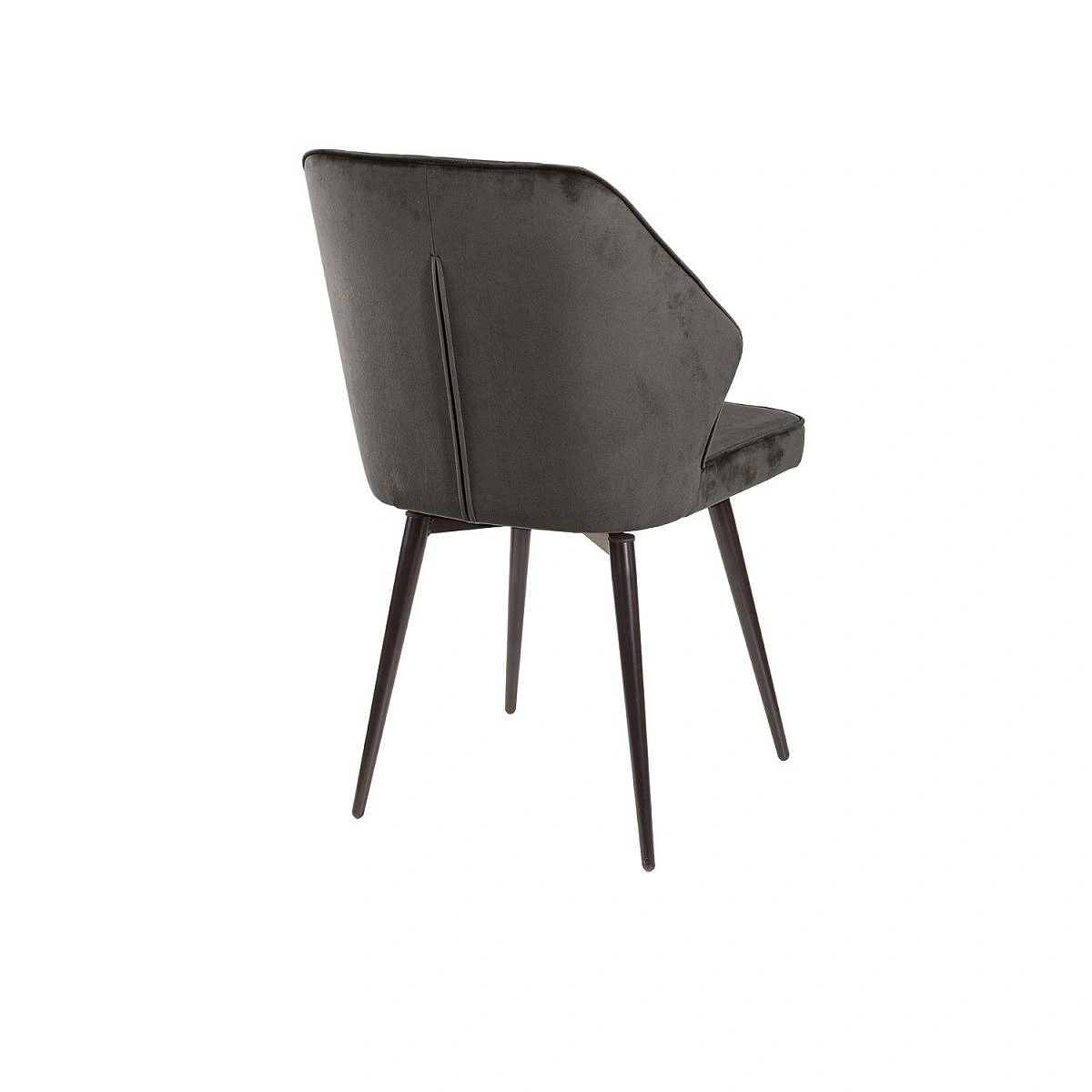 Стул Berg поворотный 360 градусов, комплект (2 шт), бархат антрацит 14/ черный конус изображение Стул Berg поворотный 360 градусов, комплект (2 шт), бархат антрацит 14/ черный конус фото