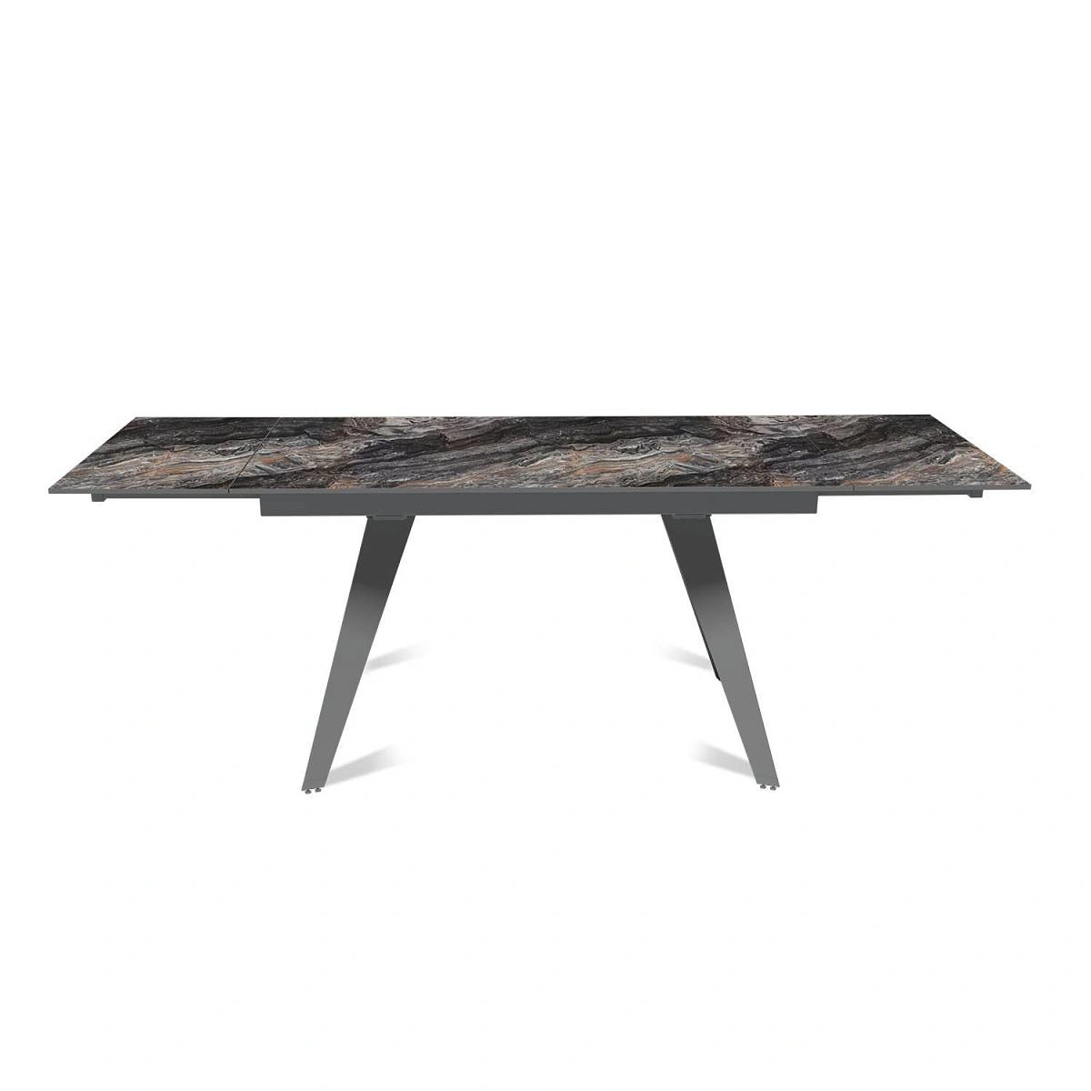 Стол раскладной Rhein (140+40+40), керамика глянцевая Venice Grey изображение Стол раскладной Rhein (140+40+40), керамика глянцевая Venice Grey фото