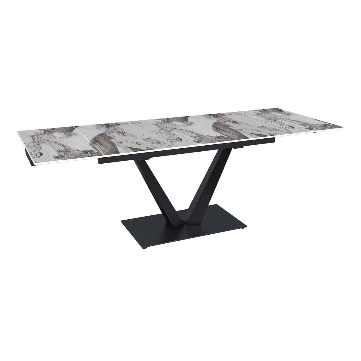 Стол раскладной Malibu (140+40+40), керамика глянцевая Pandora изображение Стол раскладной Malibu (140+40+40), керамика глянцевая Pandora фото