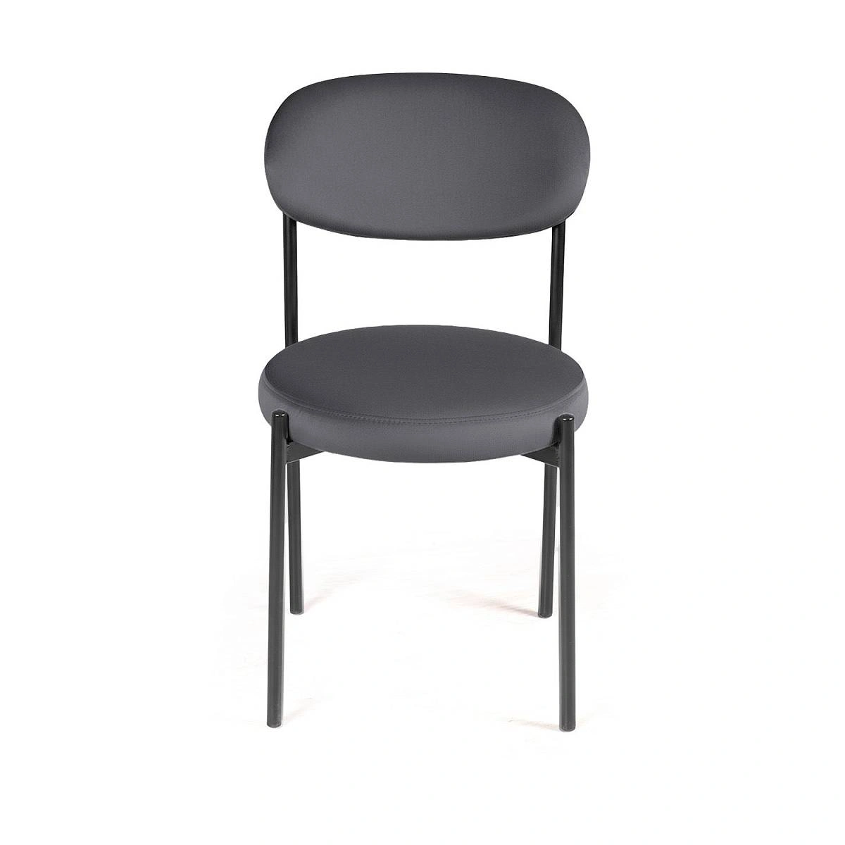 Стул Mason, комплект (2 шт), бархат серый 27 / опоры черные фото