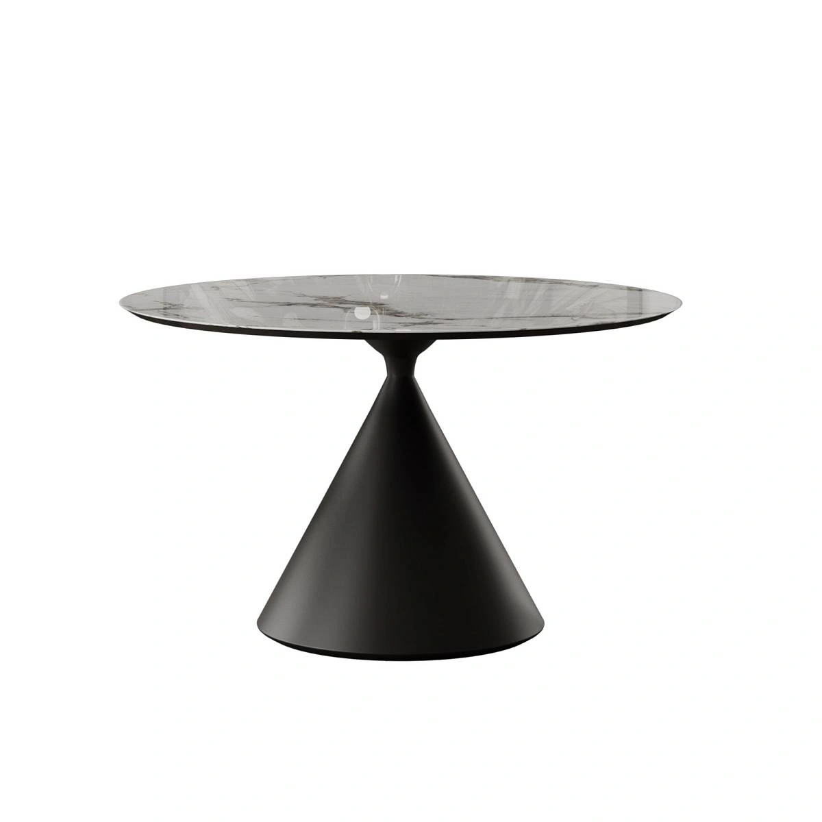 Стол круглый AXIS 120, керамика глянцевая, белая изображение Стол круглый AXIS 120, керамика глянцевая, белая фото