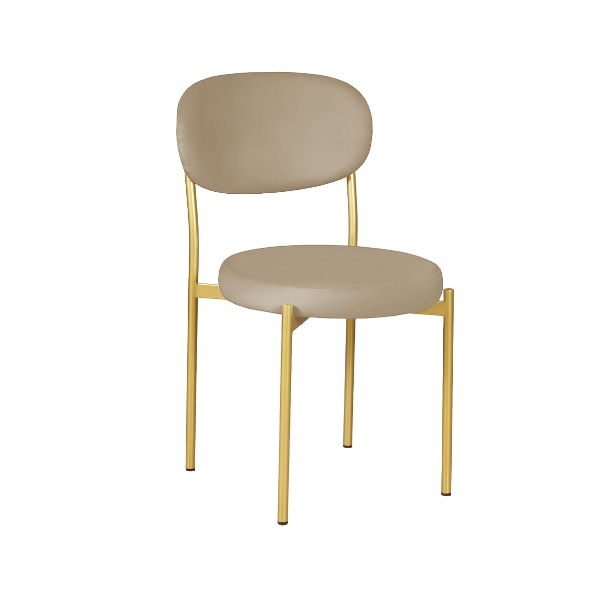 Стул Мейсон, комплект (2 шт), бархат бежевый 05 / опоры золото фото