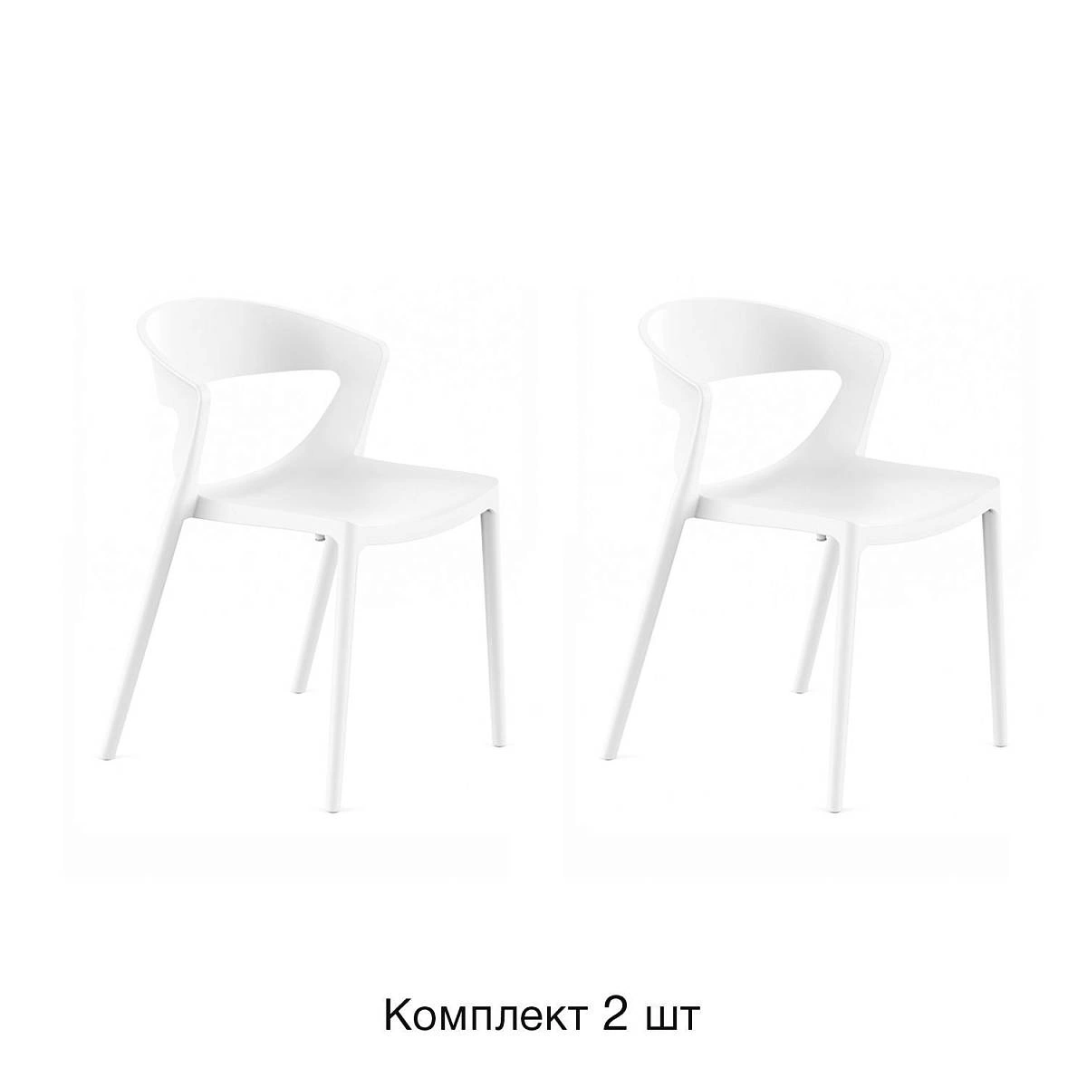 Стул LEXA, (комплект 2 шт), пластик белый изображение Стул LEXA, (комплект 2 шт), пластик белый фото