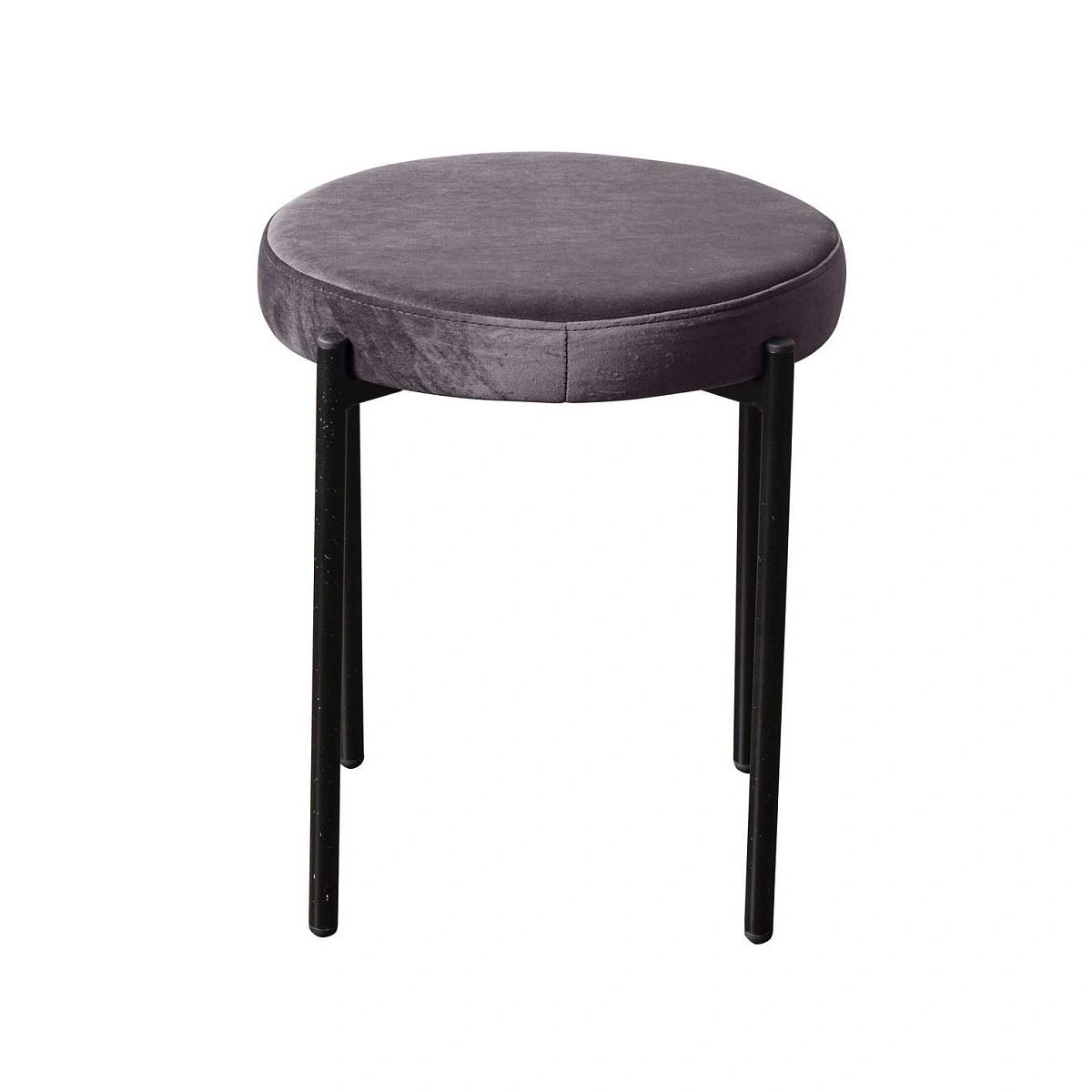 Табурет мягкий Mason, бархат серый 27 изображение Табурет мягкий Mason, бархат серый 27 фото