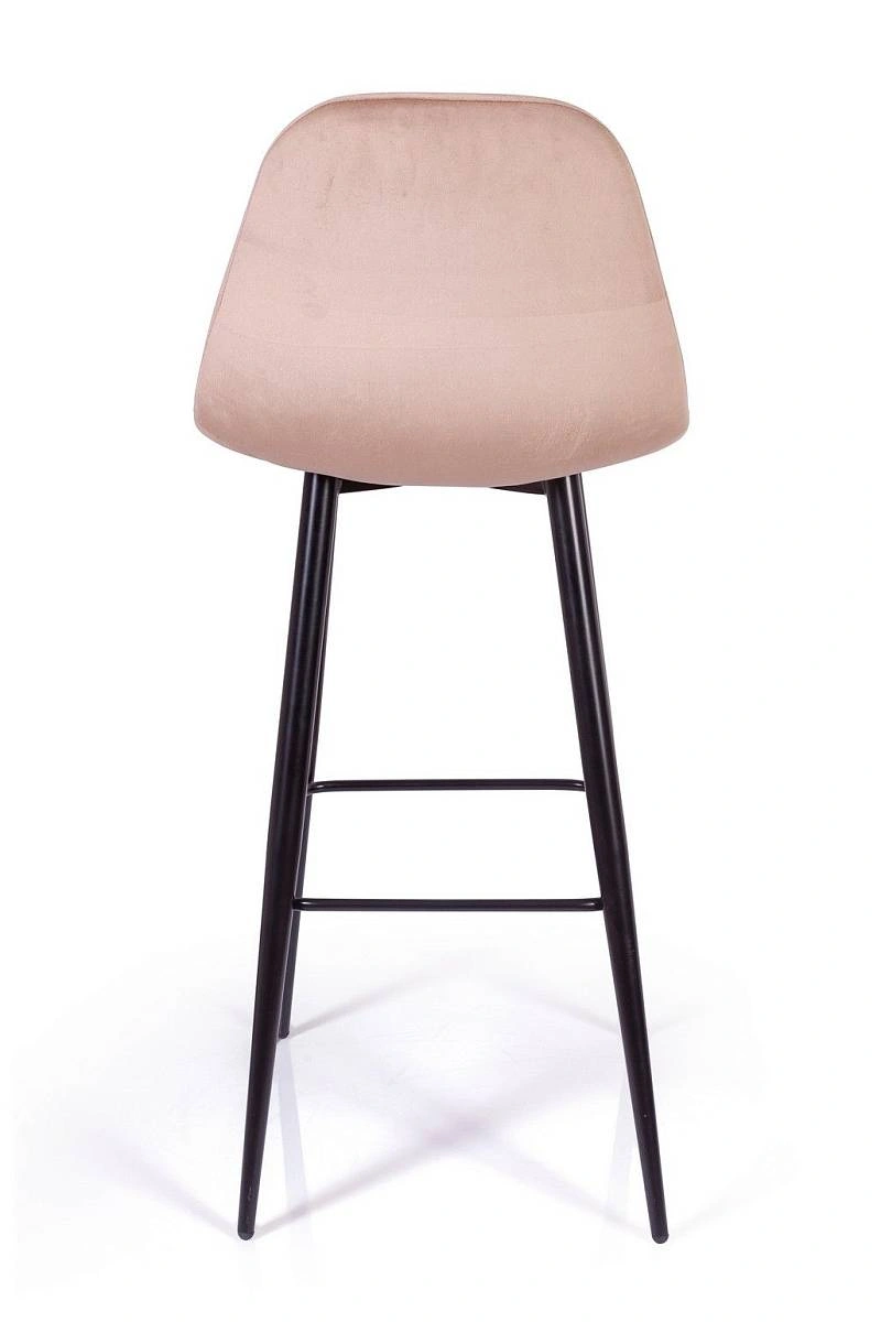 Стул барный TED, бархат бежевый 05 /опора конус изображение Стул барный TED, бархат бежевый 05 /опора конус фото