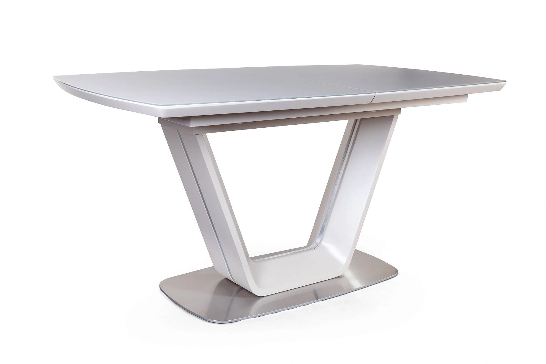 Стол Monroe (150+50 см) матовое закаленное стекло капучино изображение Стол Monroe (150+50 см) матовое закаленное стекло капучино фото