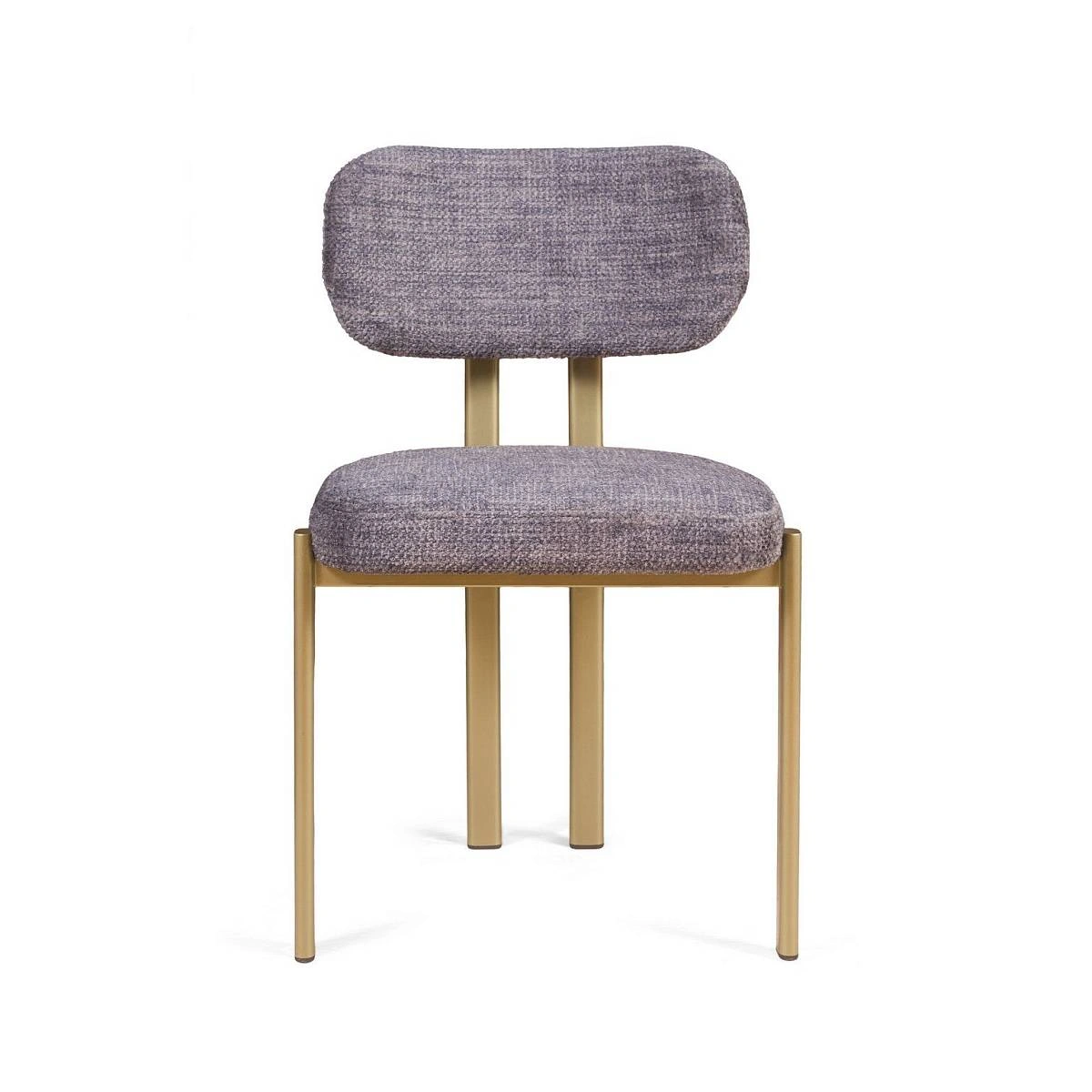 Стул Ervin, микромех Rozy dark grey / опоры шампань фото