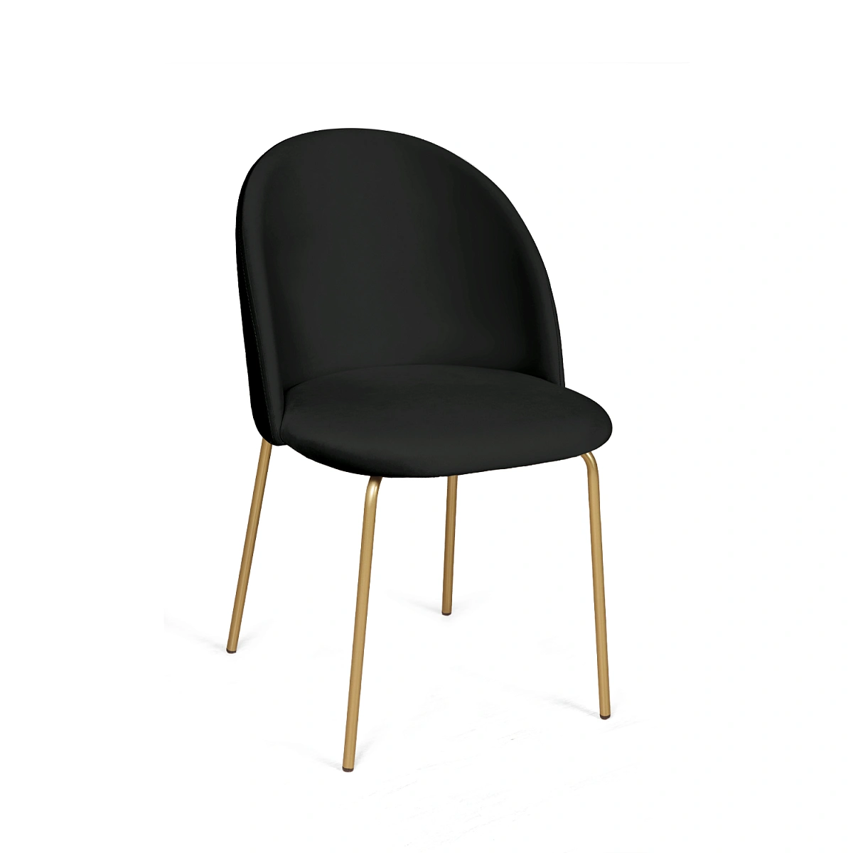 Стул Nord, комплект (4 шт), бархат антрацит 14 / опора золото фото