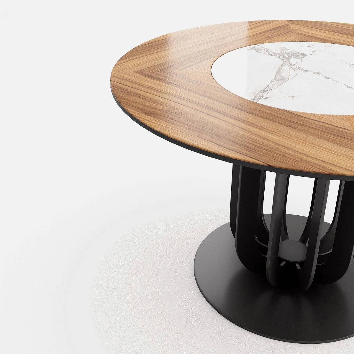 Стол круглый Soho 120, керамика светлая матовая изображение Стол круглый Soho 120, керамика светлая матовая фото