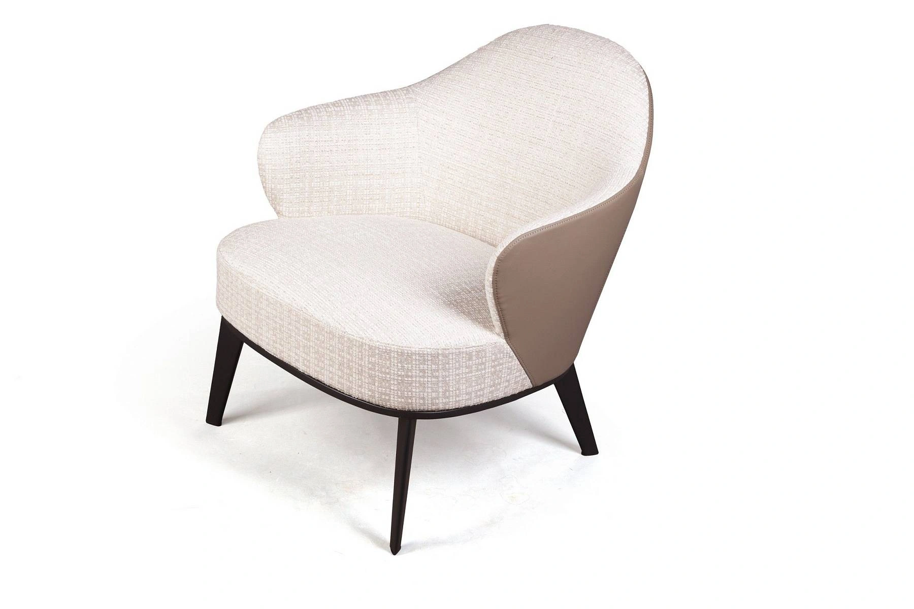 Лаунж кресло Leslie рогожка комби бежевый изображение Лаунж кресло Leslie рогожка комби бежевый фото