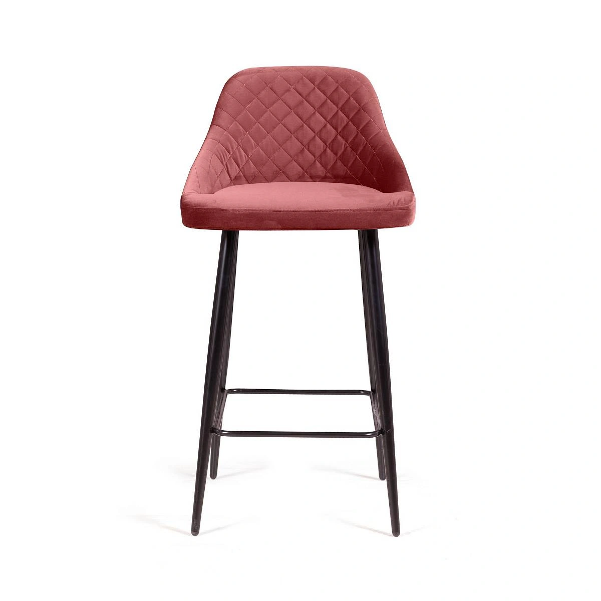 Стул барный Douglas ромб, бархат пудровый 15 изображение Стул барный Douglas ромб, бархат пудровый 15 фото