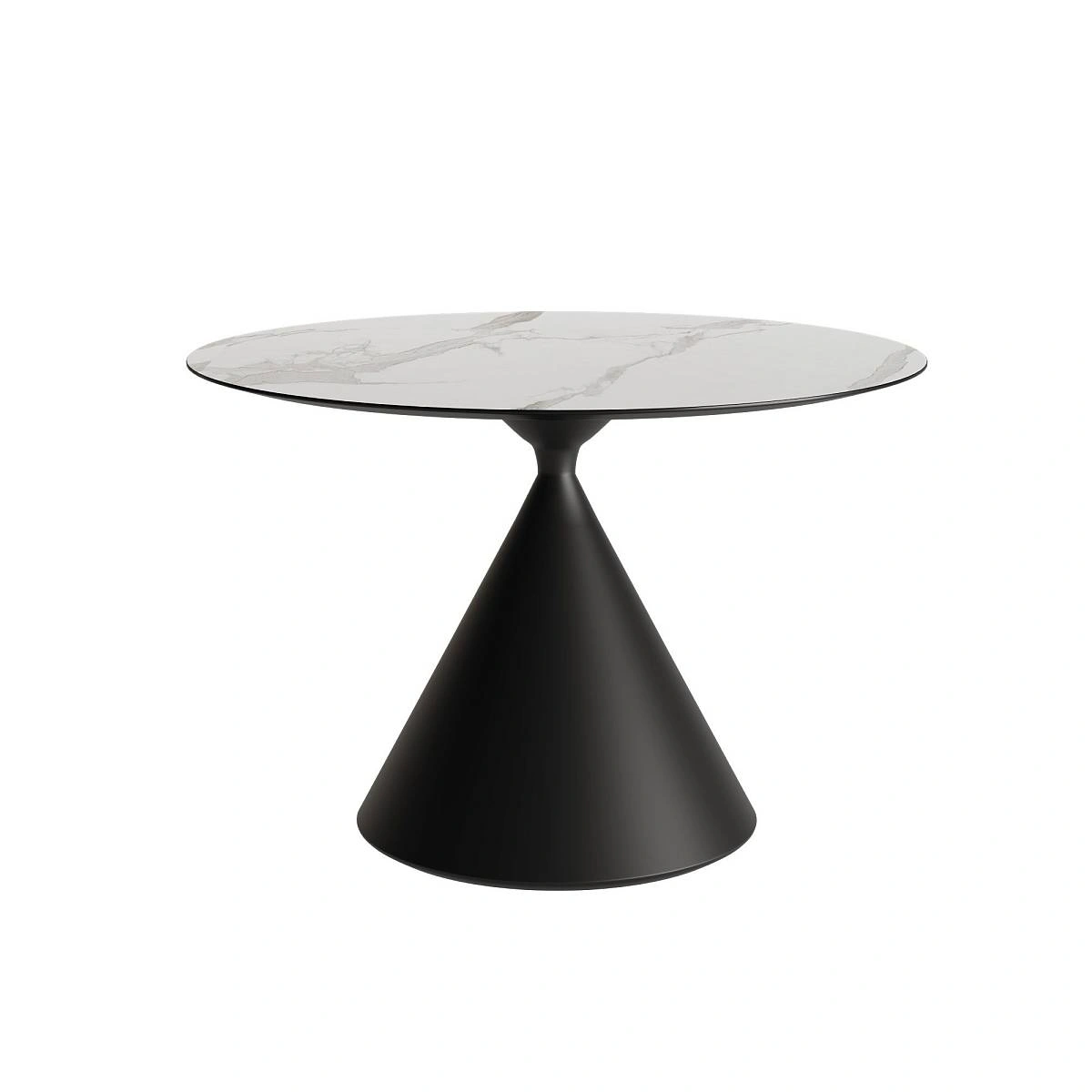 Стол круглый AXIS 120, керамика матовая, белая изображение Стол круглый AXIS 120, керамика матовая, белая фото