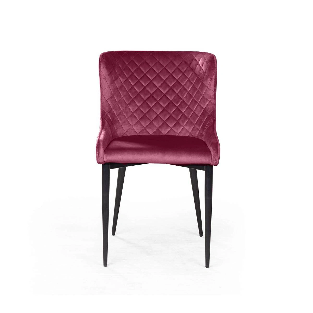 Стул JAZZ ромб, комплект (4шт), бархат красный 16/черный конус изображение Стул JAZZ ромб, комплект (4шт), бархат красный 16/черный конус фото