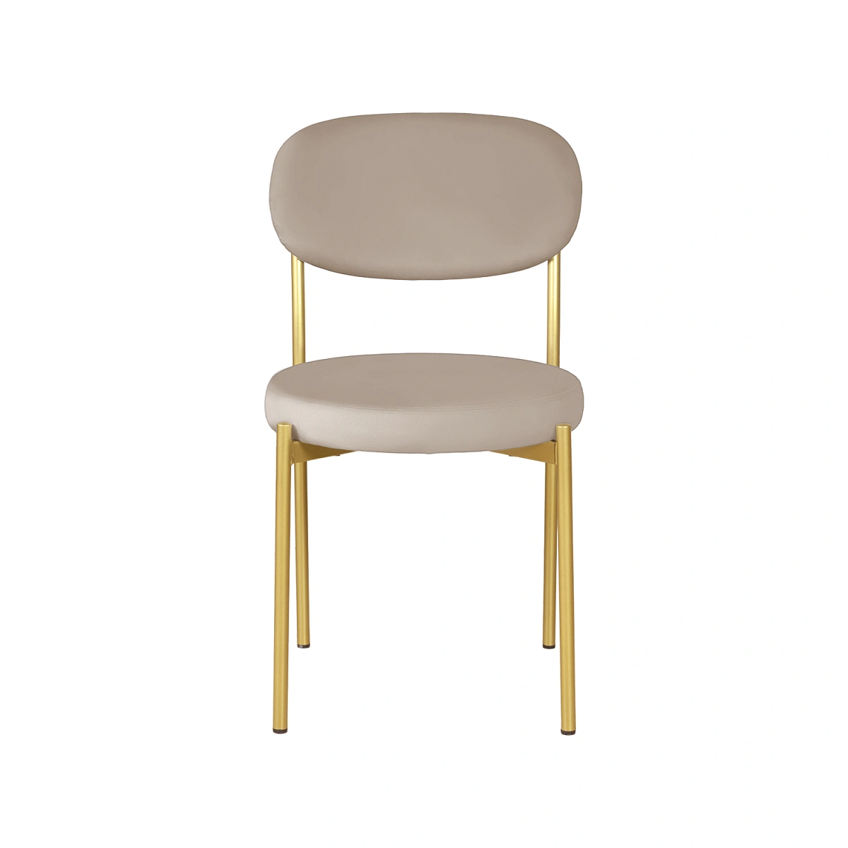 Стул Мейсон, комплект (4 шт), бархат пепельно-бежевый 25 / опоры золото фото