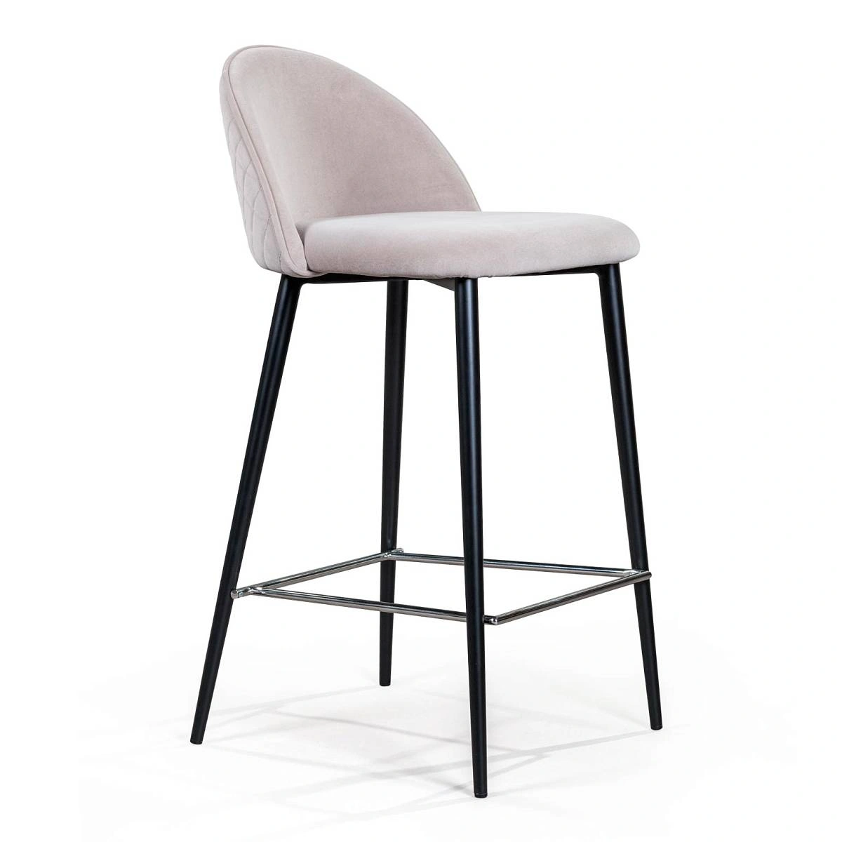 Стул полубарный Marcus, бархат пепельно-серый изображение Стул полубарный Marcus, бархат пепельно-серый фото