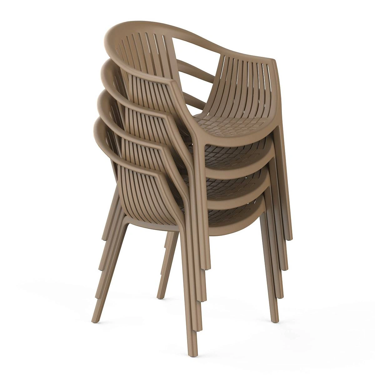 Стул с подлокотниками EPOS, (комплект 4 шт), пластик капучино изображение Стул с подлокотниками EPOS, (комплект 4 шт), пластик капучино фото