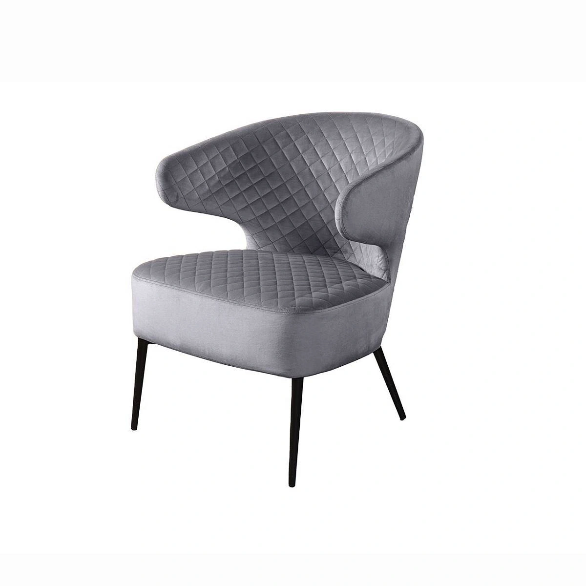 Кресло Richard ромб, бархат серый 27 изображение Кресло Richard ромб, бархат серый 27 фото