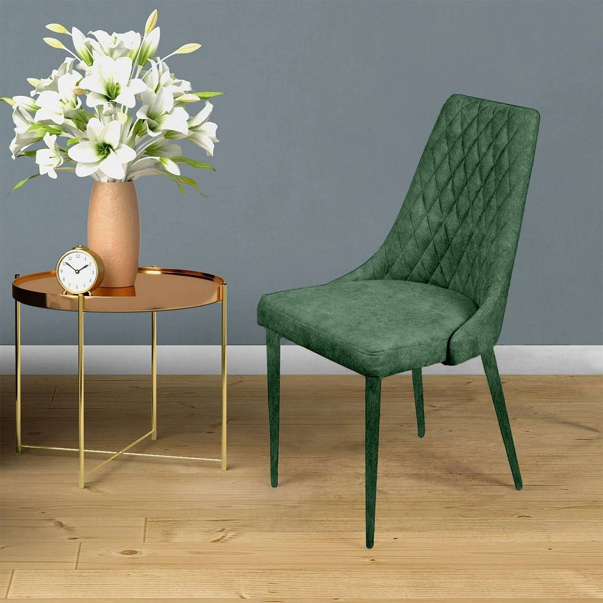 Стул CONNOR LUXE, бархат зеленый 19/конус изображение Стул CONNOR LUXE, бархат зеленый 19/конус фото