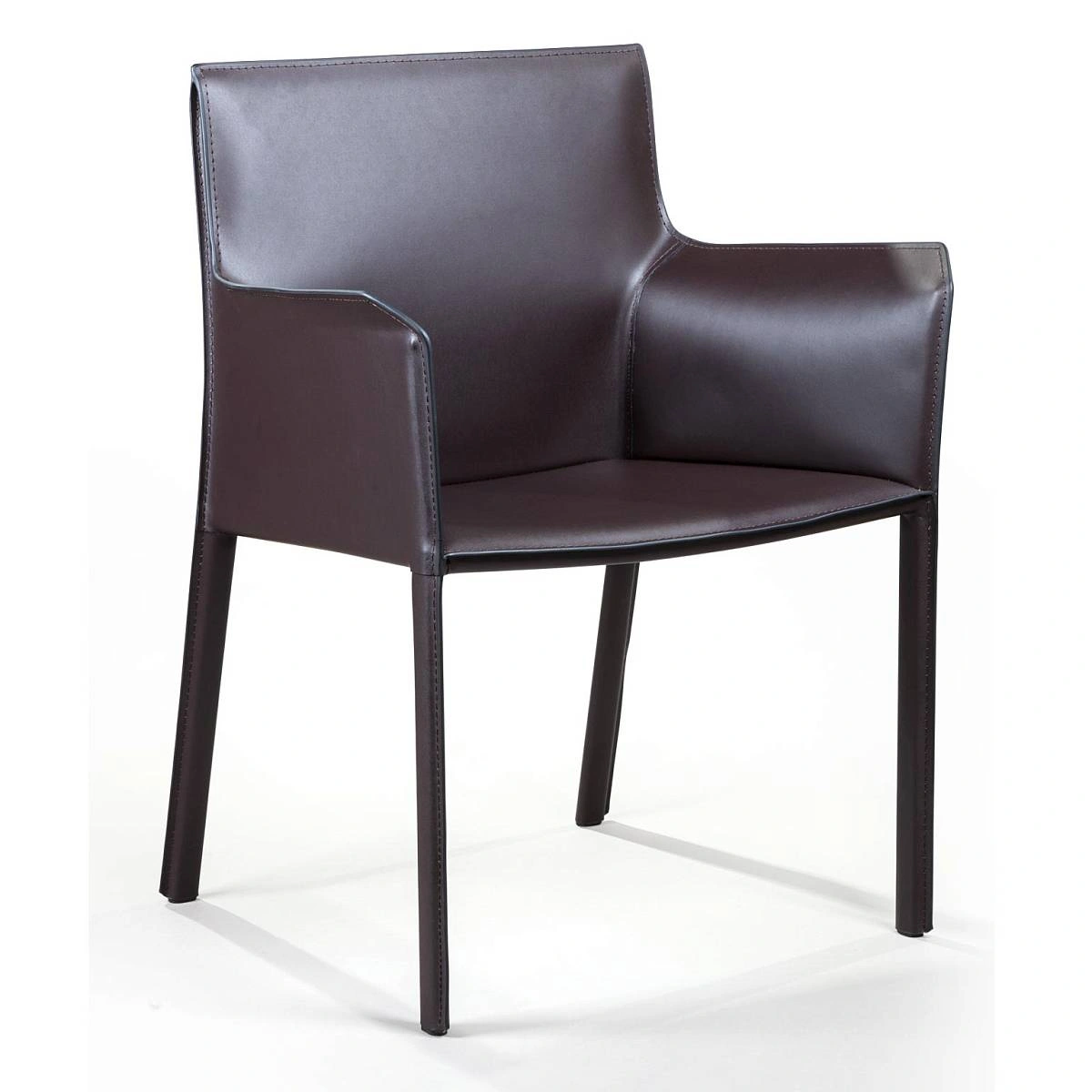 Стул с подлокотниками Barrie, кожа коричневый изображение Стул с подлокотниками Barrie, кожа коричневый фото