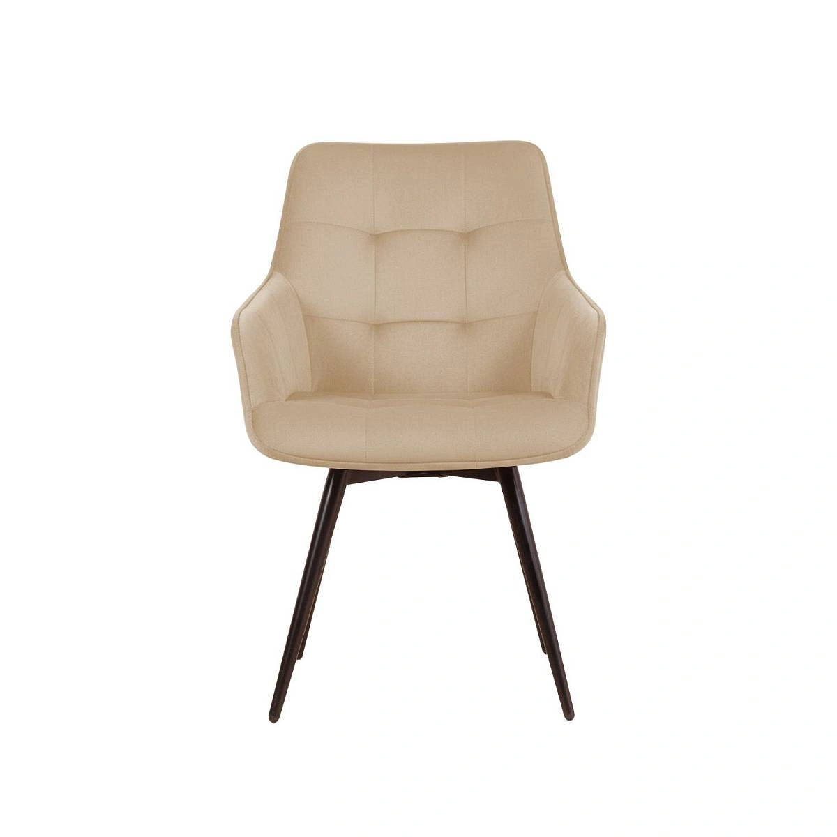 Стул Capri поворотный 360 градусов комплект (4 шт), бархат бежевый 5 / опора конус фото