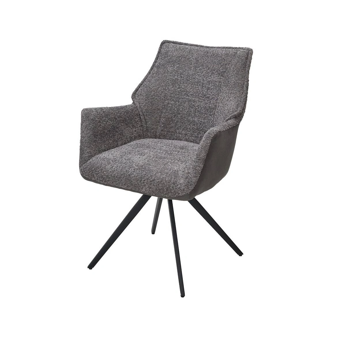 Стул Bravo ткань комби серый, поворотный механизм на 180 градусов изображение Стул Bravo ткань комби серый, поворотный механизм на 180 градусов фото