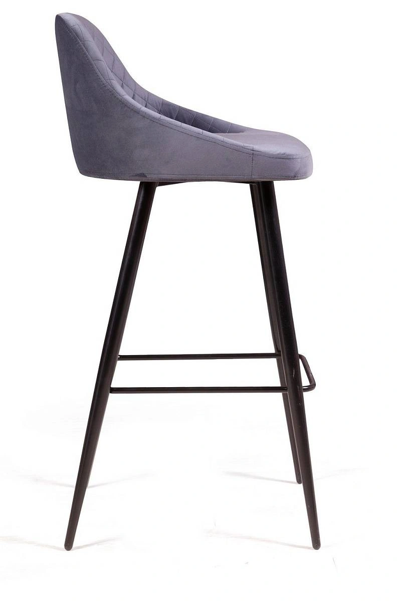 Стул барный Douglas ромб, бархат светло-серый 26 изображение Стул барный Douglas ромб, бархат светло-серый 26 фото