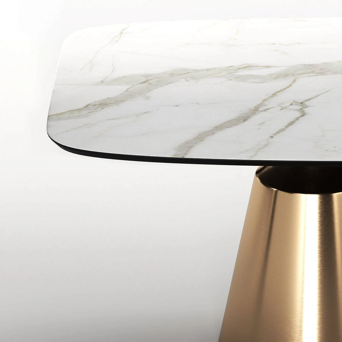 Стол овальный Lucas 230, керамика матовая, белая изображение Стол овальный Lucas 230, керамика матовая, белая фото