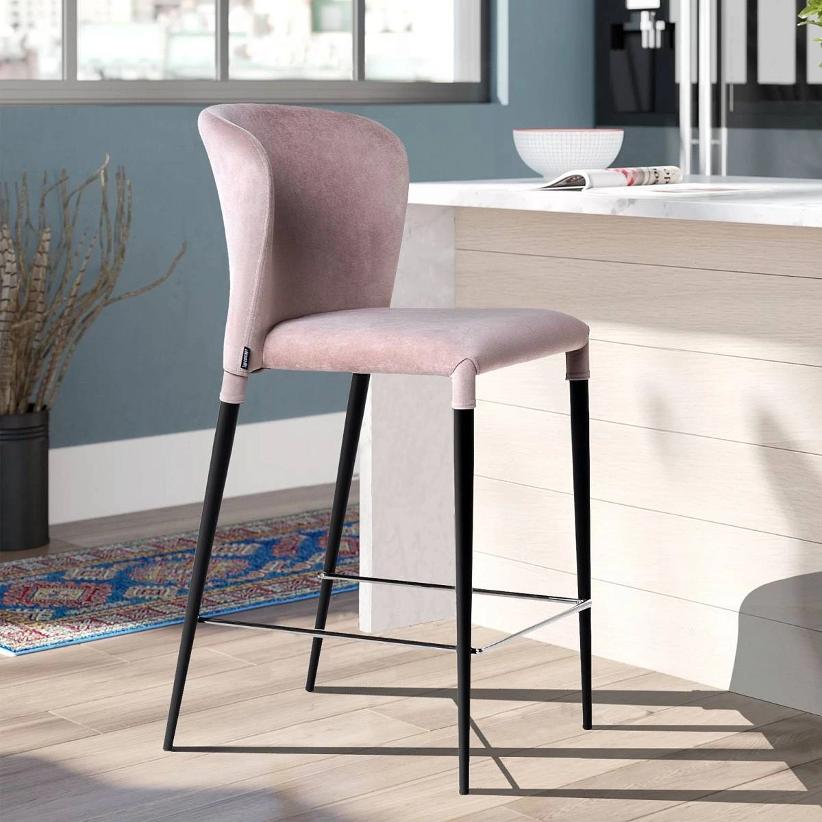 Стул полубарный Albert в шортиках, платиново-серый изображение Стул полубарный Albert в шортиках, платиново-серый фото