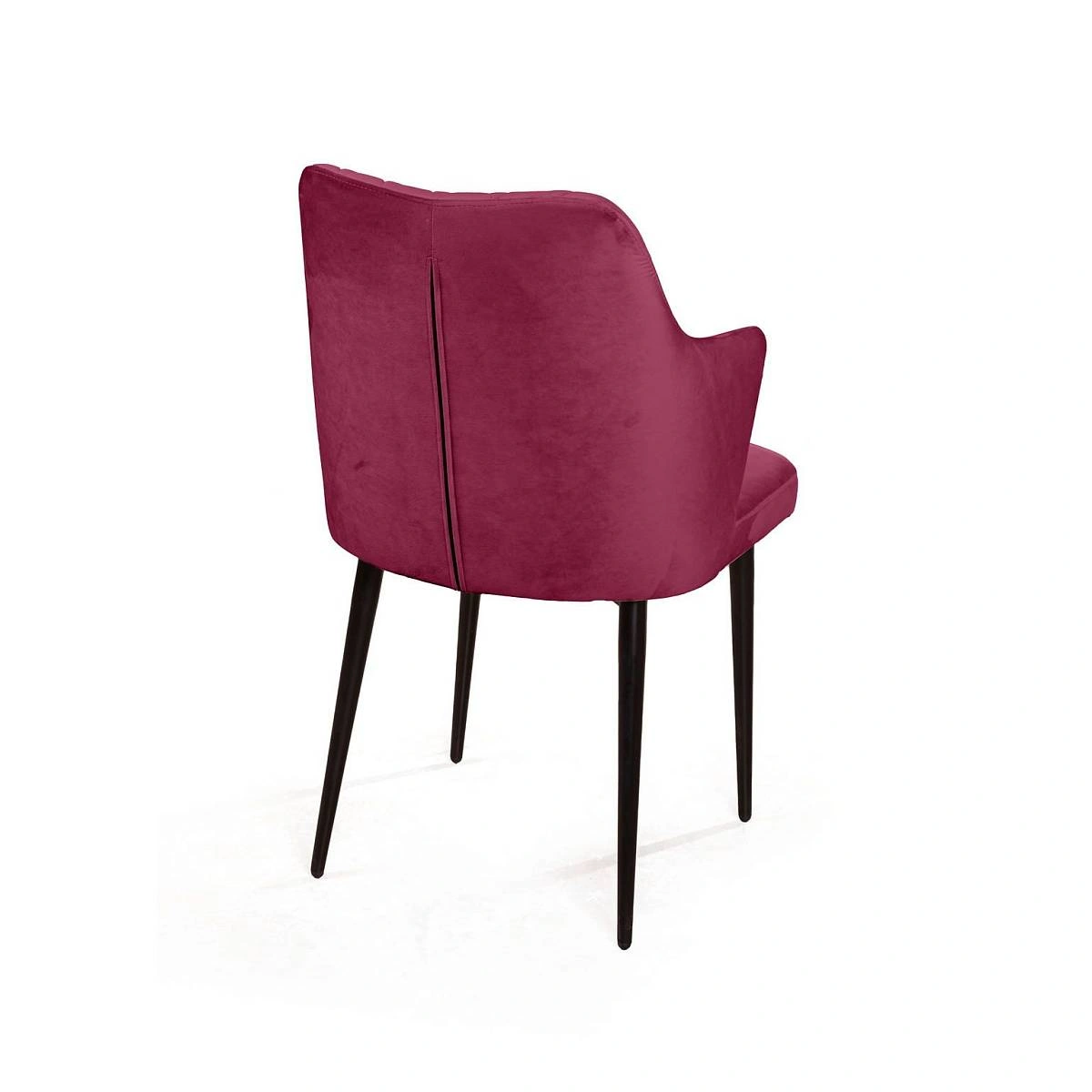 Стул с подлокотниками Hunt ромб, бархат красный 16 / чёрный конус изображение Стул с подлокотниками Hunt ромб, бархат красный 16 / чёрный конус фото