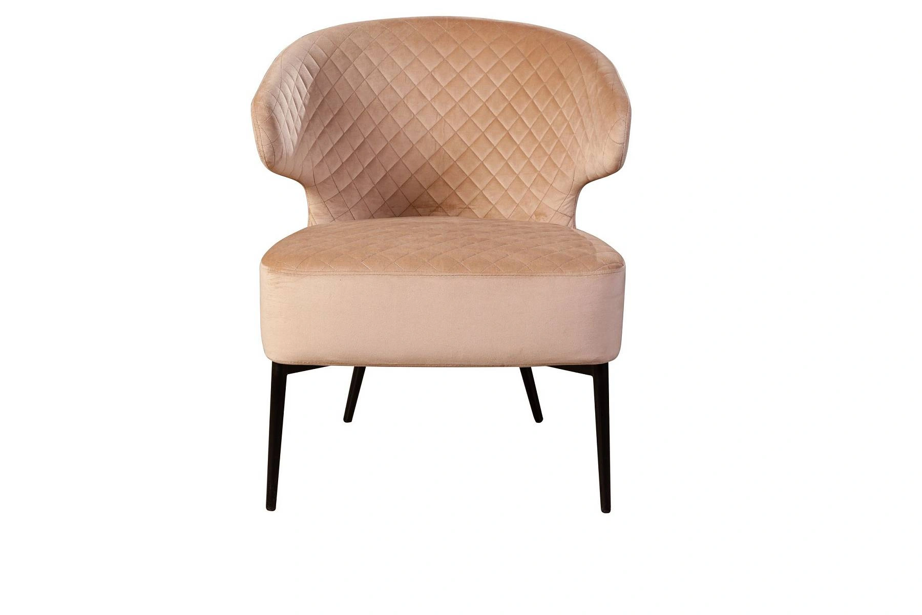 Кресло Richard ромб, бархат бежевый 5 фото