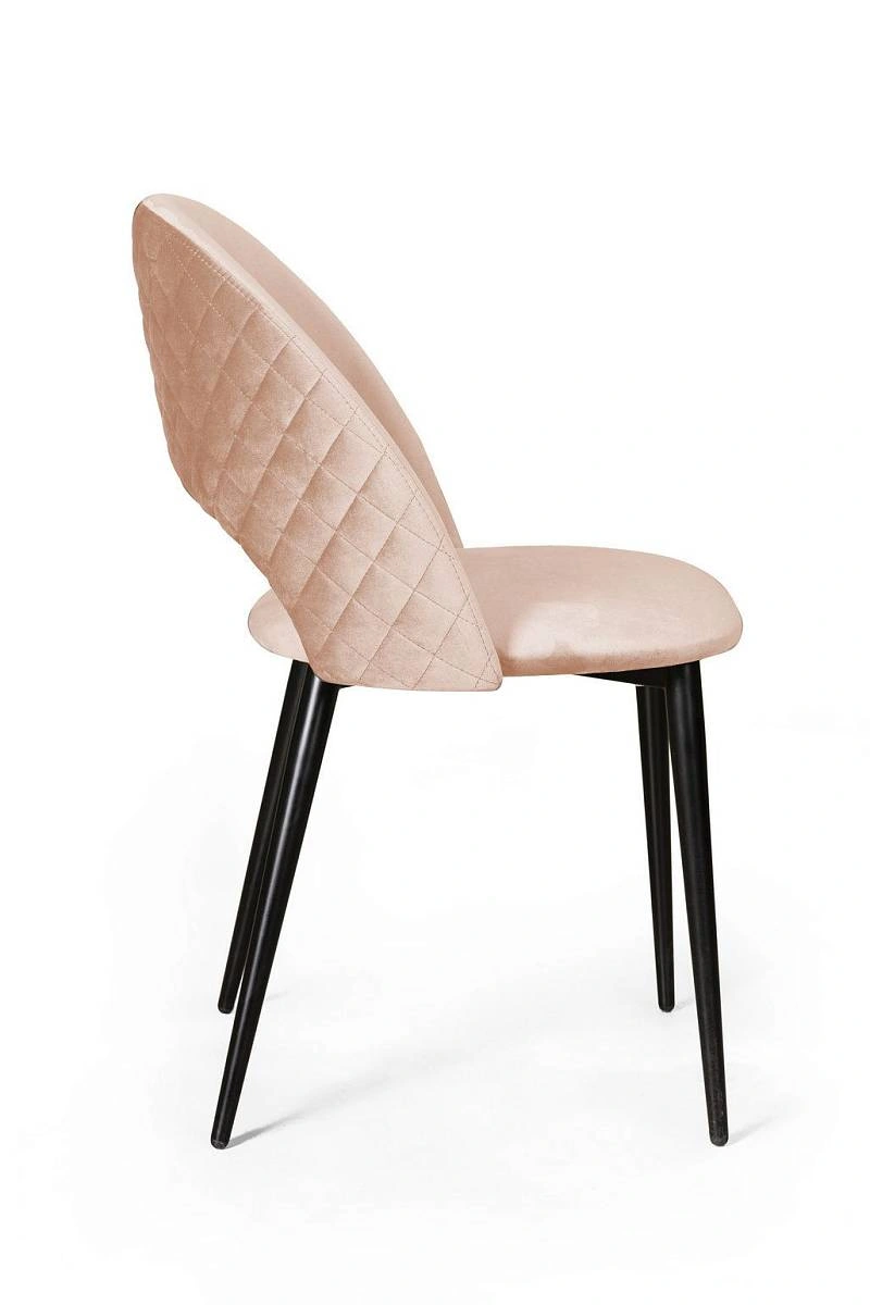 Стул Max ромб, бархат светло-бежевый 2 изображение Стул Max ромб, бархат светло-бежевый 2 фото