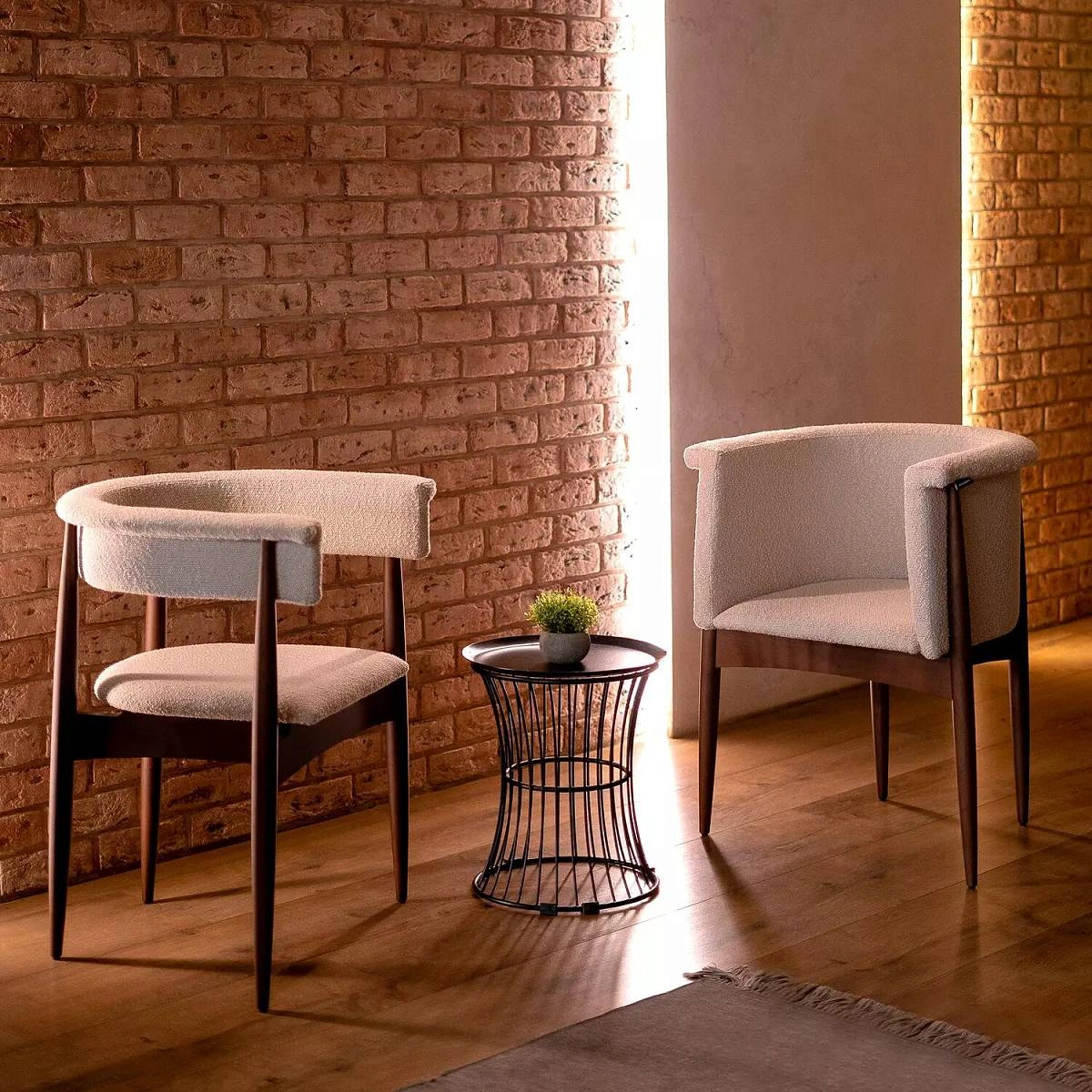 Полукресло Ludvig, бук натуральный, лак коричневый, ткань, серый изображение Полукресло Ludvig, бук натуральный, лак коричневый, ткань, серый фото