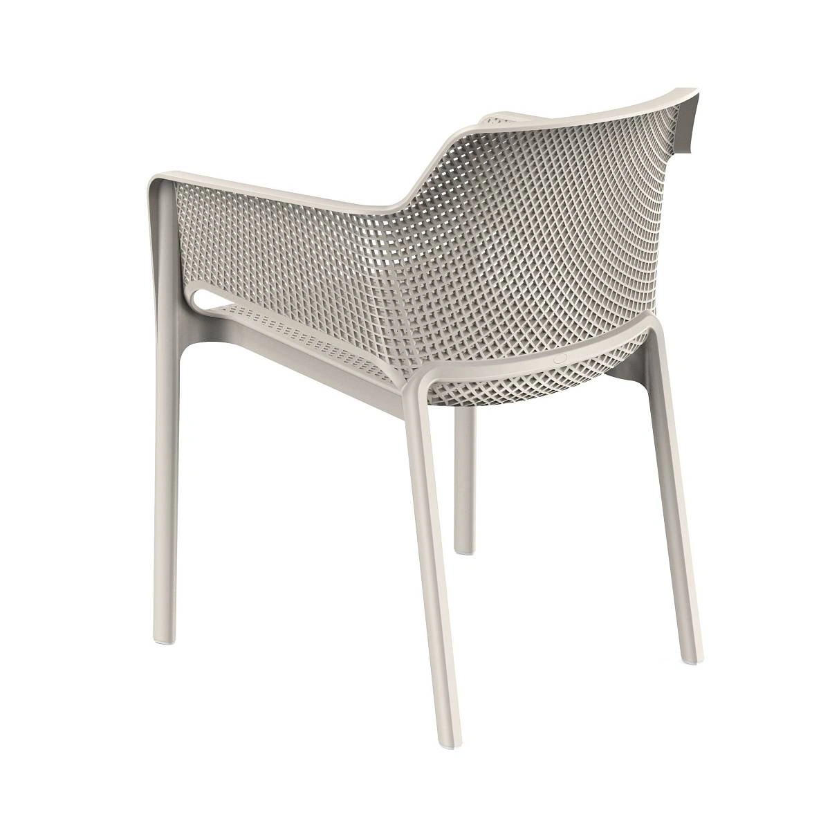 Стул Node с подлокотниками, (комплект 4 шт), пластик светло-бежевый изображение Стул Node с подлокотниками, (комплект 4 шт), пластик светло-бежевый фото