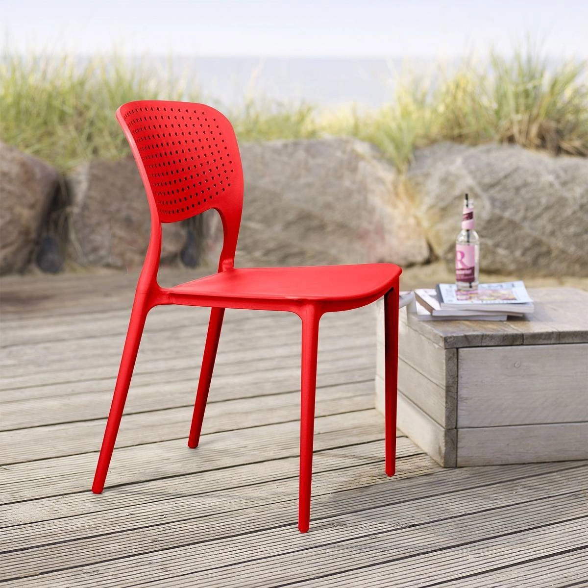 Стул Rene, первичный пластик красный изображение Стул Rene, первичный пластик красный фото