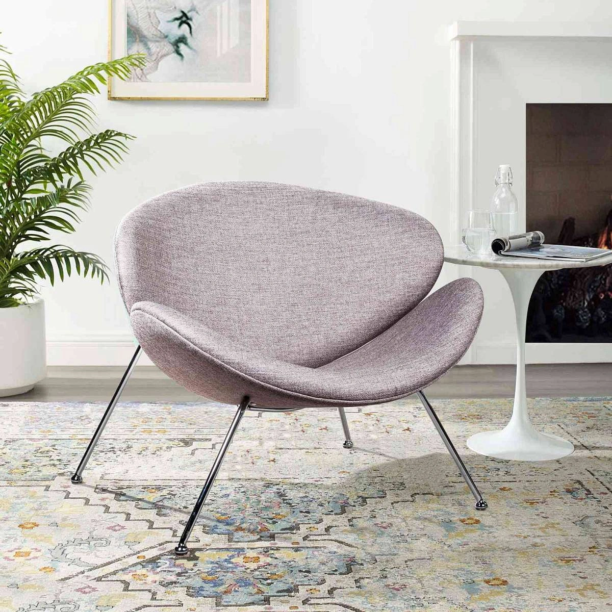 Лаунж кресло Slice, рогожка серо-бежевый изображение Лаунж кресло Slice, рогожка серо-бежевый фото