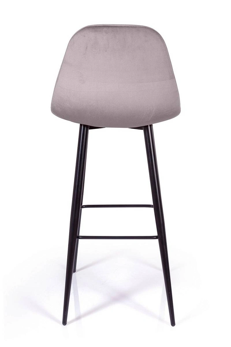 Стул барный TED, бархат светло-серый 26 /опора конус фото