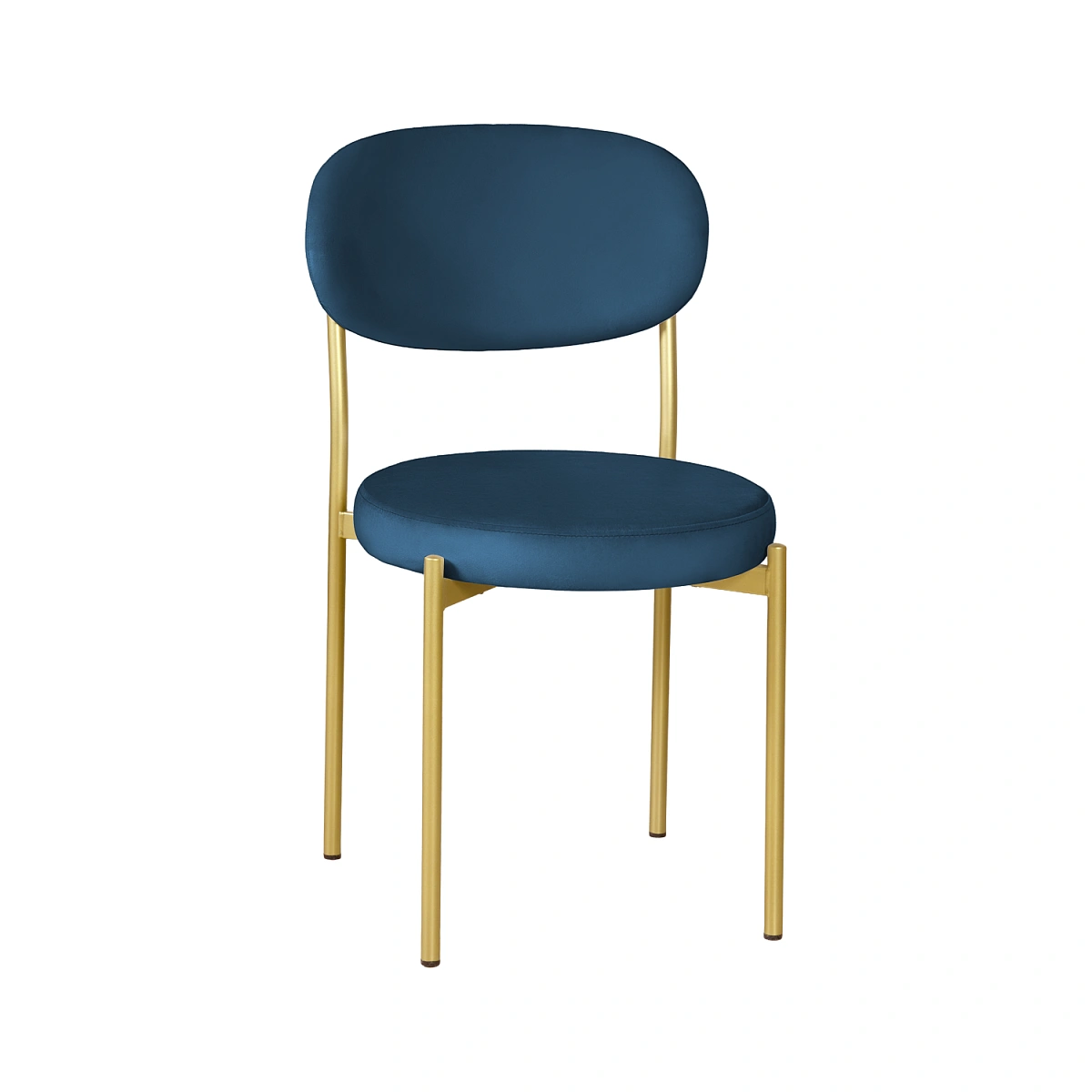 Стул Мейсон, комплект (2 шт), бархат синий 29 / опоры золото фото