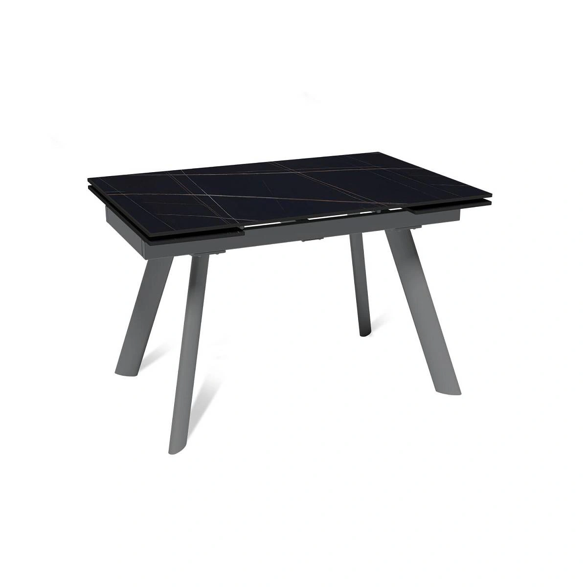 Стол раскладной Stone (120+30+30), керамика матовая Black Gold изображение Стол раскладной Stone (120+30+30), керамика матовая Black Gold фото