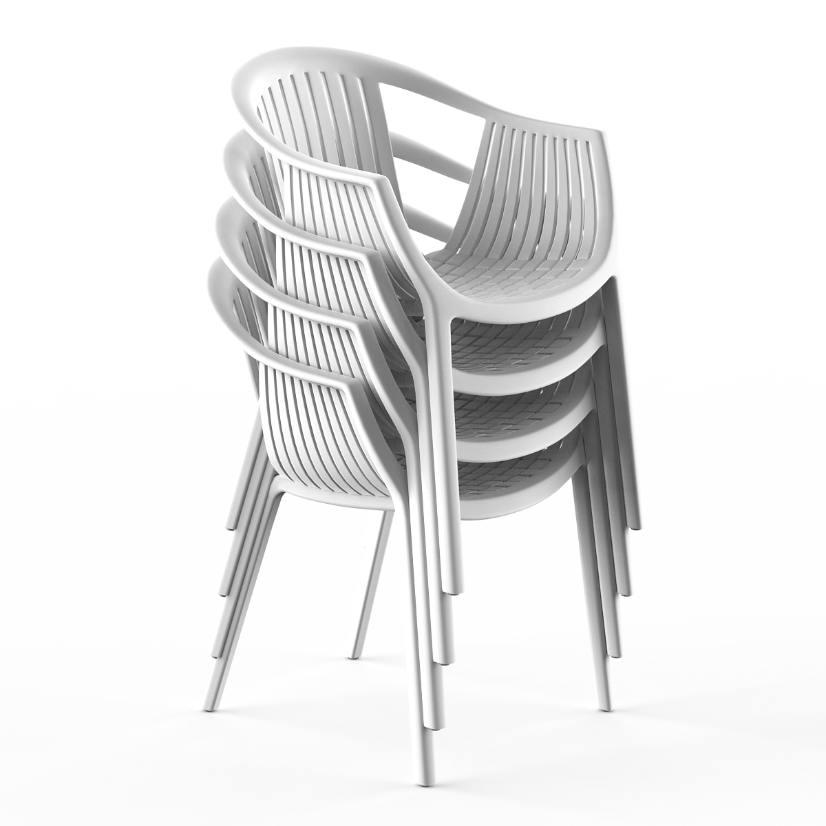 Стул с подлокотниками EPOS, (комплект 4 шт), пластик белый изображение Стул с подлокотниками EPOS, (комплект 4 шт), пластик белый фото