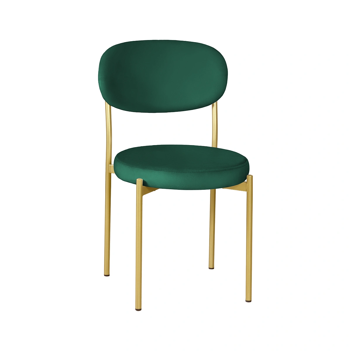 Стул Мейсон, комплект (4 шт), бархат зеленый 19 / опоры золото фото
