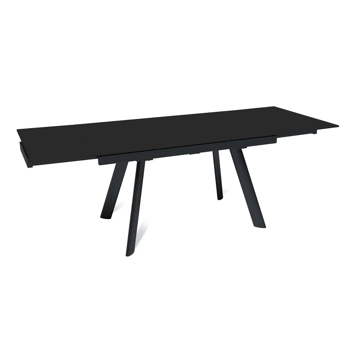 Стол раскладной Stone (140+40+40), керамика матовая черная изображение Стол раскладной Stone (140+40+40), керамика матовая черная фото