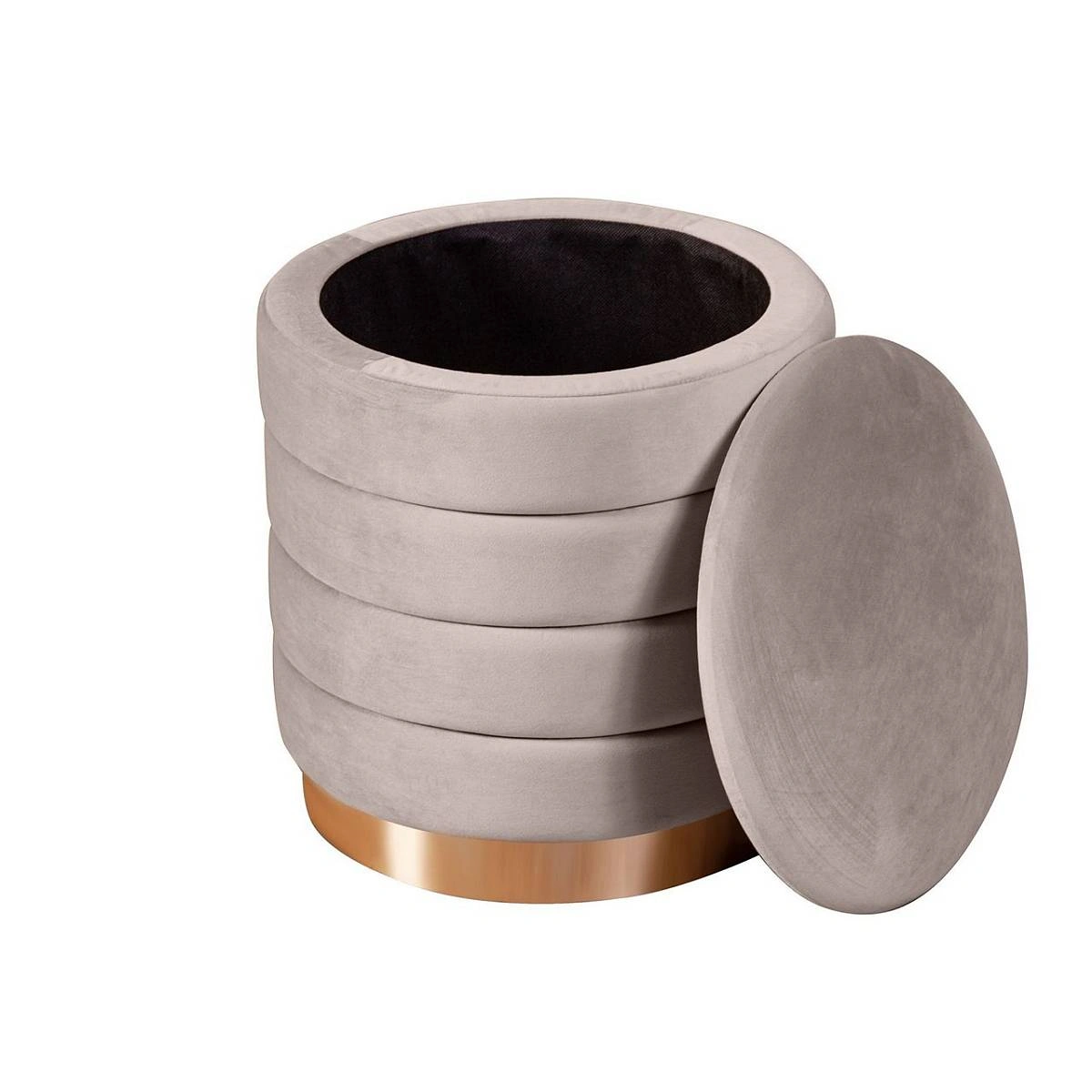 Пуф Fred, бархат пепельно-бежевый 25 изображение Пуф Fred, бархат пепельно-бежевый 25 фото