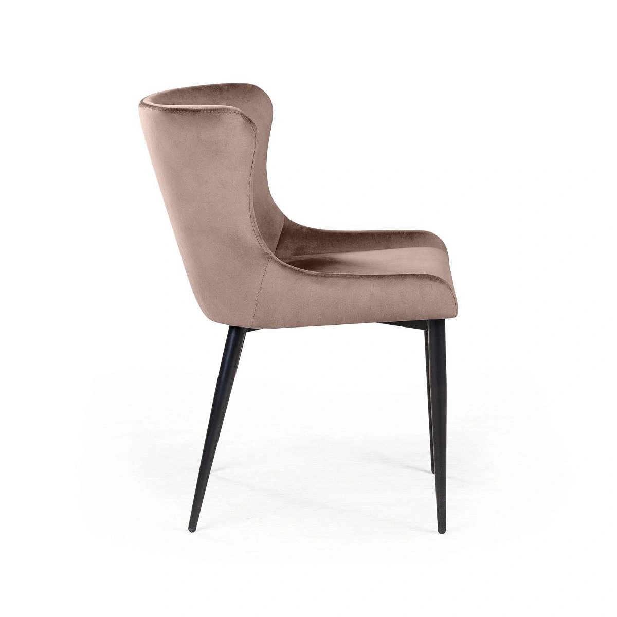 Стул JAZZ, комплект (4шт), бархат бежевый 5/черный конус изображение Стул JAZZ, комплект (4шт), бархат бежевый 5/черный конус фото