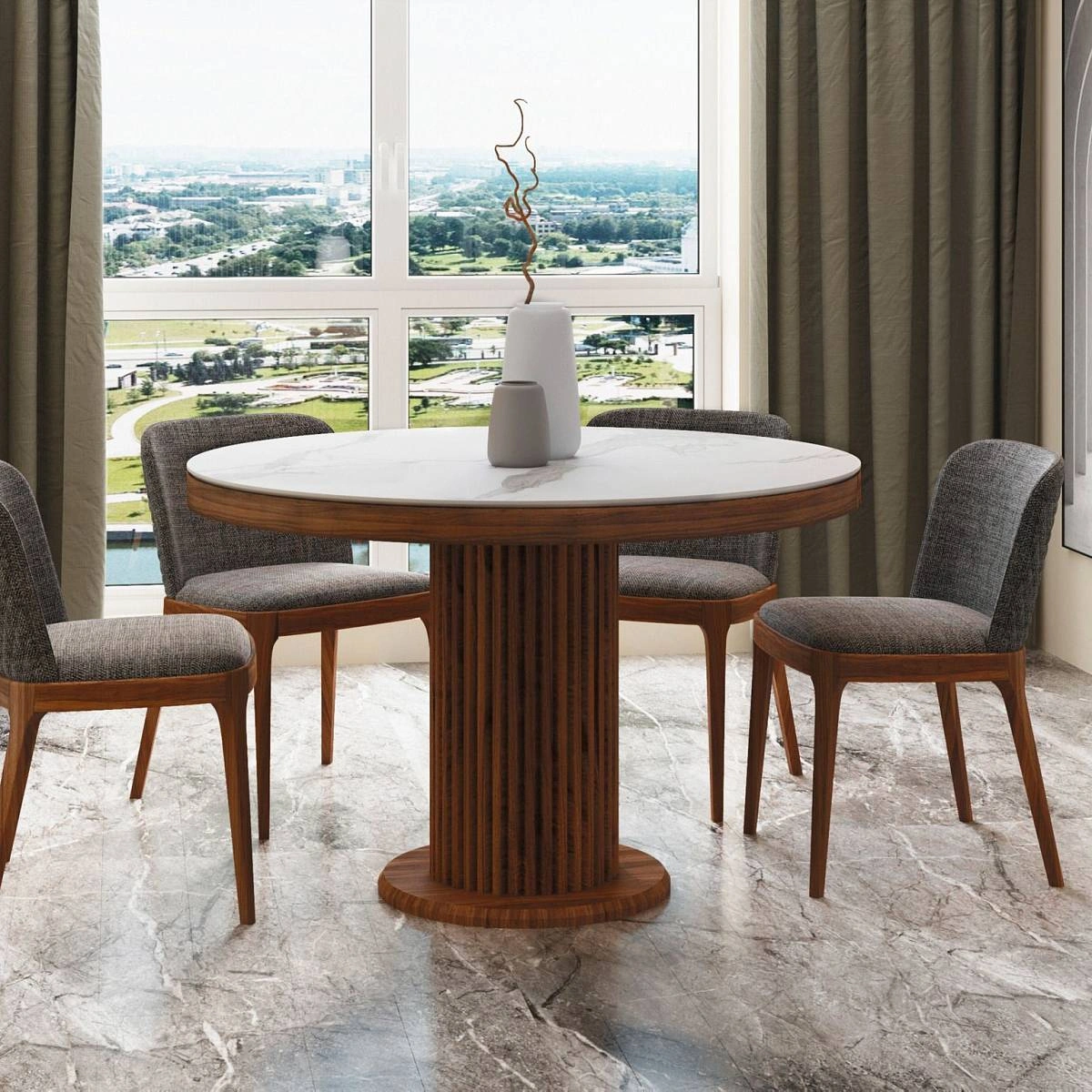 Стол Denver 100, круглый матовый изображение Стол Denver 100, круглый матовый фото