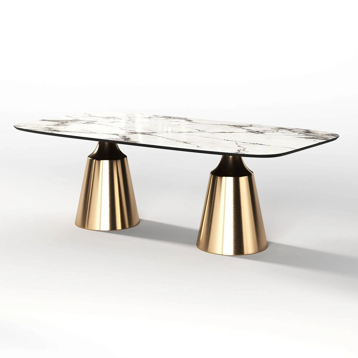 Стол овальный Lucas 230, керамика глянцевая, белая изображение Стол овальный Lucas 230, керамика глянцевая, белая фото