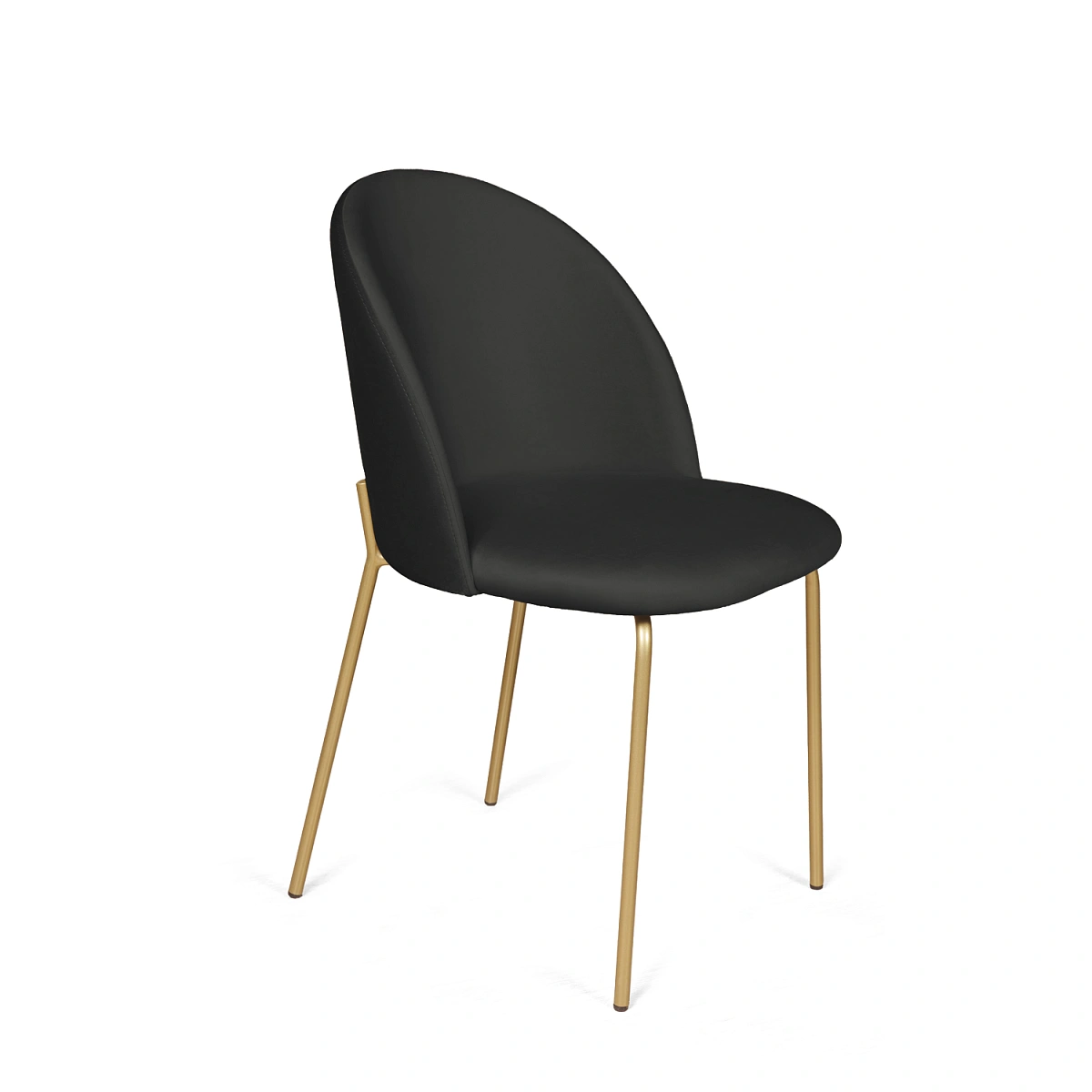 Стул Nord, комплект (4 шт), бархат антрацит 14 / опора золото фото