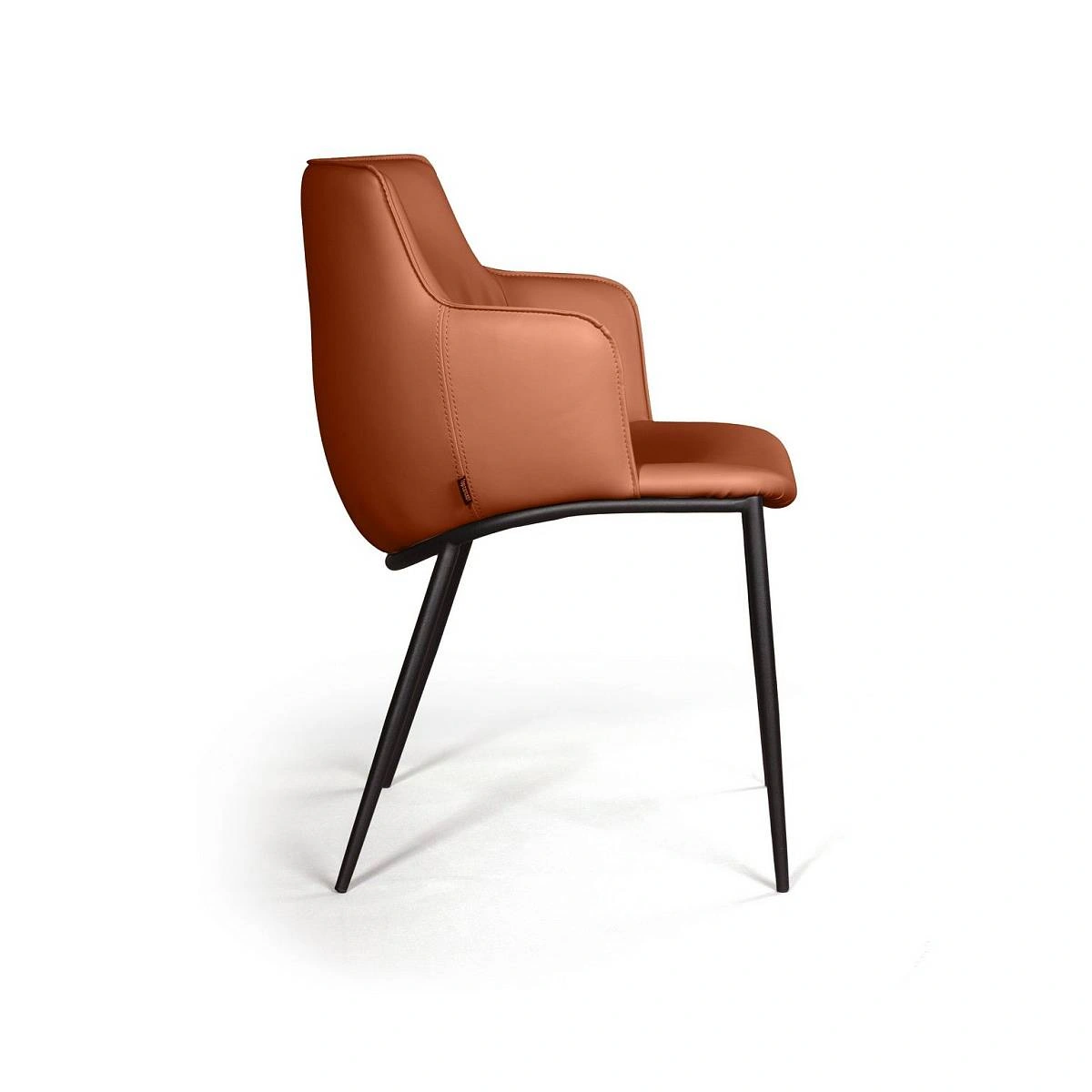 Стул с подлокотниками Sofia, экокожа soft-touch, терракот изображение Стул с подлокотниками Sofia, экокожа soft-touch, терракот фото